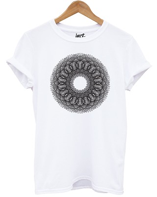 T-Shirt Tee Oberteil mit geometrischem Druck Formen Muster Hipster-Stil Mann Geometrie