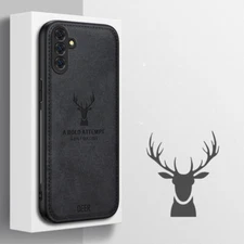 Deer Elk Phone Case For Samsung Galaxy S25 S24FE S23 S22 Ultra A16 Leather Cover