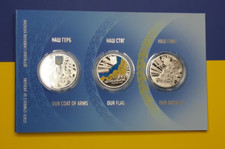 Ukrainische Staatssymbole. Set 3 M&uuml;nzen 5 Std 2022 Stempelglanz Ukraine