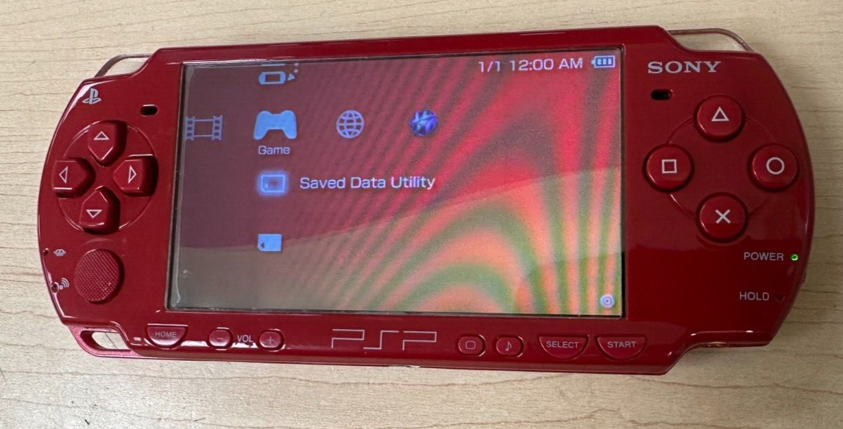 Sony PSP2006 RED PlayStation Portable Console *NO BATTERY OR CHARGER