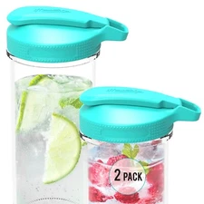 Masontops Multi Top - 2 Pack - Regular Mouth Mason Jar Lids with Easy Pour Spout