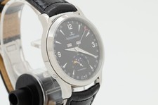 Jaeger LeCoultre Master Control Moon Black Full Calendar Stainless Steel Watch 3