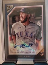 Joe Barlow 2022 Topps Gallery Baseball Rookie Card Auto RC #RA-JBA Rangers