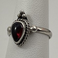 925 STERLING SILVER amethyst boho style Ring Size 5 Jewelry