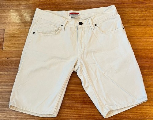 CASTRO JEANS White Denim Jean Shorts Sz 32 - 100% Cotton - Bild 1 von 8