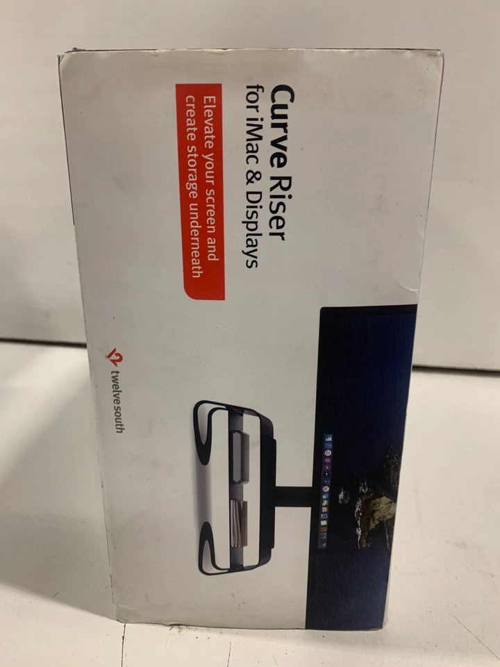 Twelve South Curve Riser Monitor Stand | Ergonomic Desktop Stand with Storage - Image 2 of 3