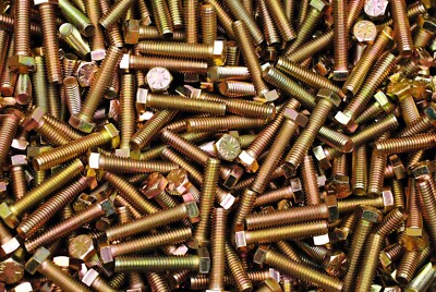 (100) Full Thread Grade 8 Hex Head Tap Bolts 3/8-16 x 1-3/4 Coarse Yellow Zinc