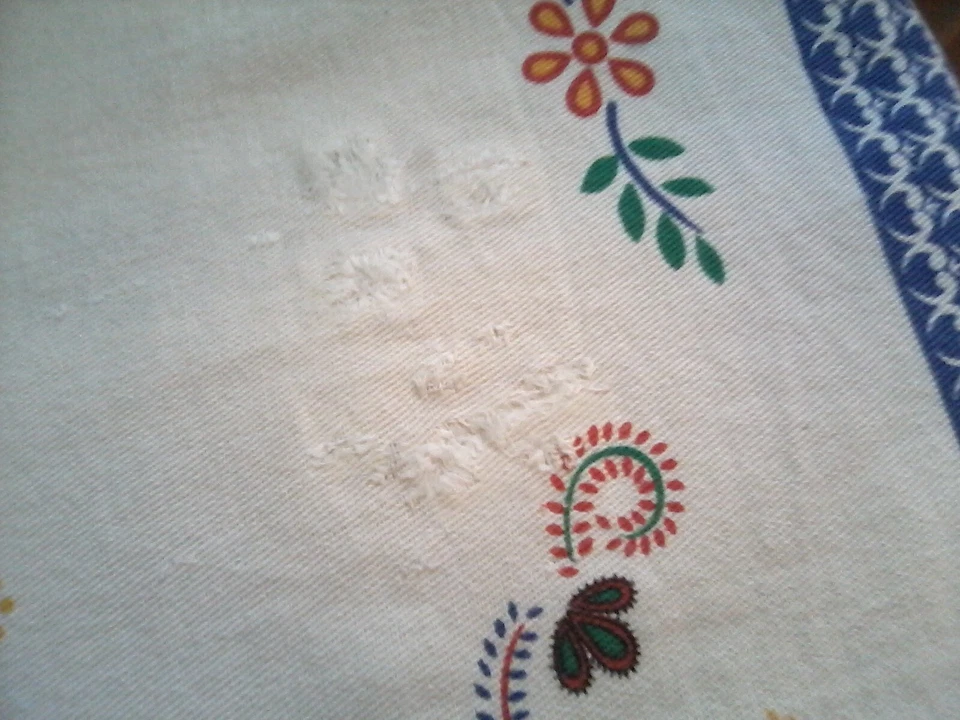 Nappe Portugaise coq de Barcelos .100x110 ,1986. - Photo 3/4