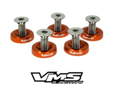 10pc Fender Bumper Headlight Washer 10m Bolt Kit Orange