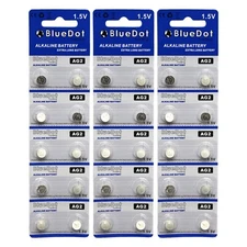 30 x BlueDot AG2 396A LR726 SR726SW CX59 LR59 SR59 397 Alkaline Watch Battery US