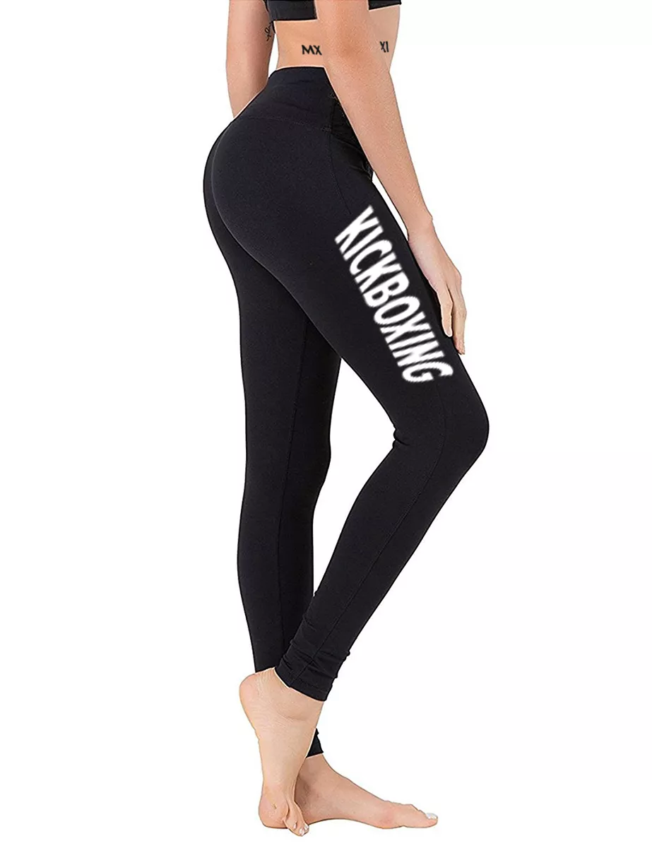 Women's Petite Kick Boxing black Yoga Legging Gym Sports Athletic Strength  V440