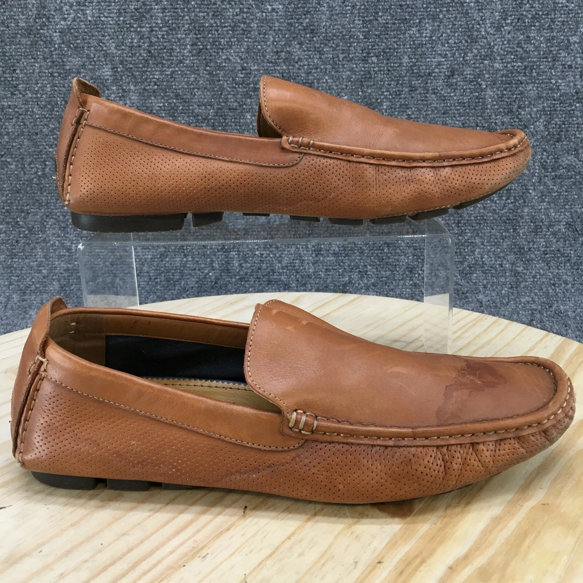 Forespørgsel Tentacle Stille og rolig Aldo Shoes Mens 9 Casual Slip On Moccasin Loafers Brown Leather Square Toe  Flats | eBay