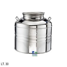 FUSTO BIDONE SANSONE LT 30 AGGRAFFATO IN ACCIAIO PER OLIO SENZA PREDISPOSIZIONE