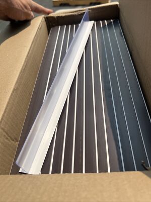 (100) 17.5'' X 1.5  Plastic Shelf Merchandise Magnetic Dividers T Base New Case