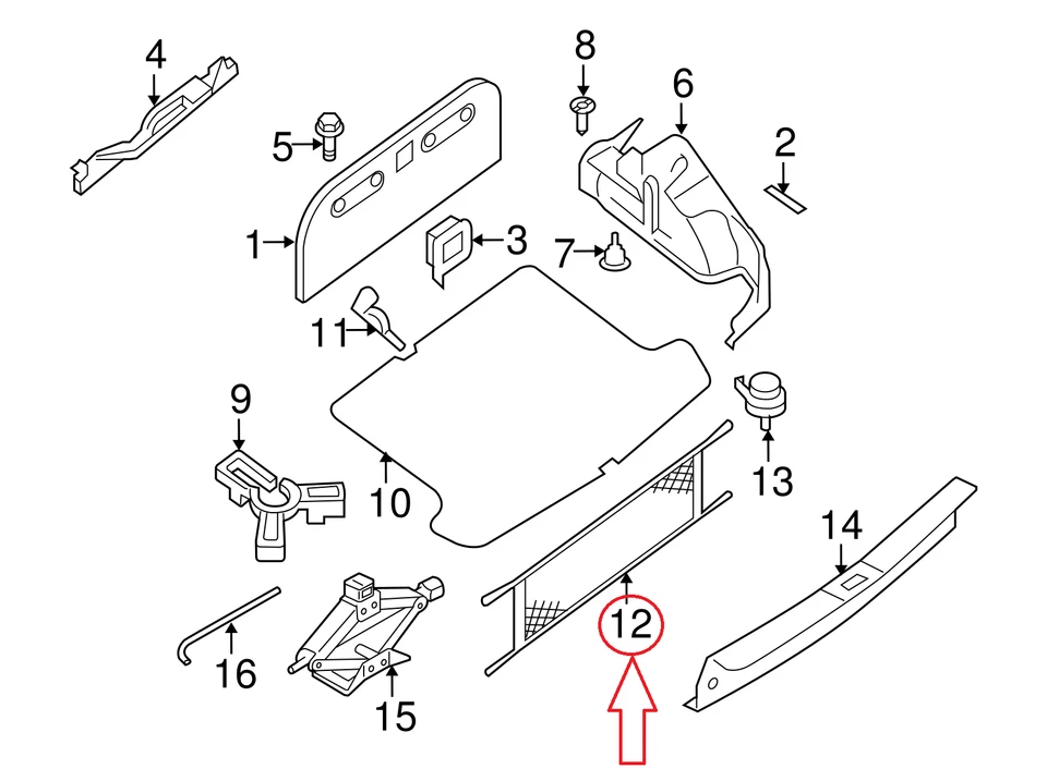 Red de carga web estilo sobre/piso maletero trasero para Nissan Sentra 2007-2012 nueva Foto 3 de 3