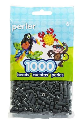 Bulk Buy: x 1,000 Perler Dark Grey Color Iron On Fuse Beads 80-19092 