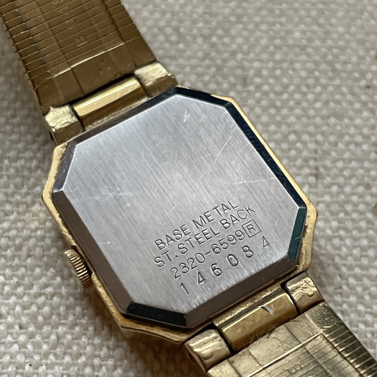 Vintage Seiko Quartz Watch Women Gold Tone Dial Octagon 2320 Vintage Seiko Quartz Watch Women Gold Tone Dial Octagon 2320