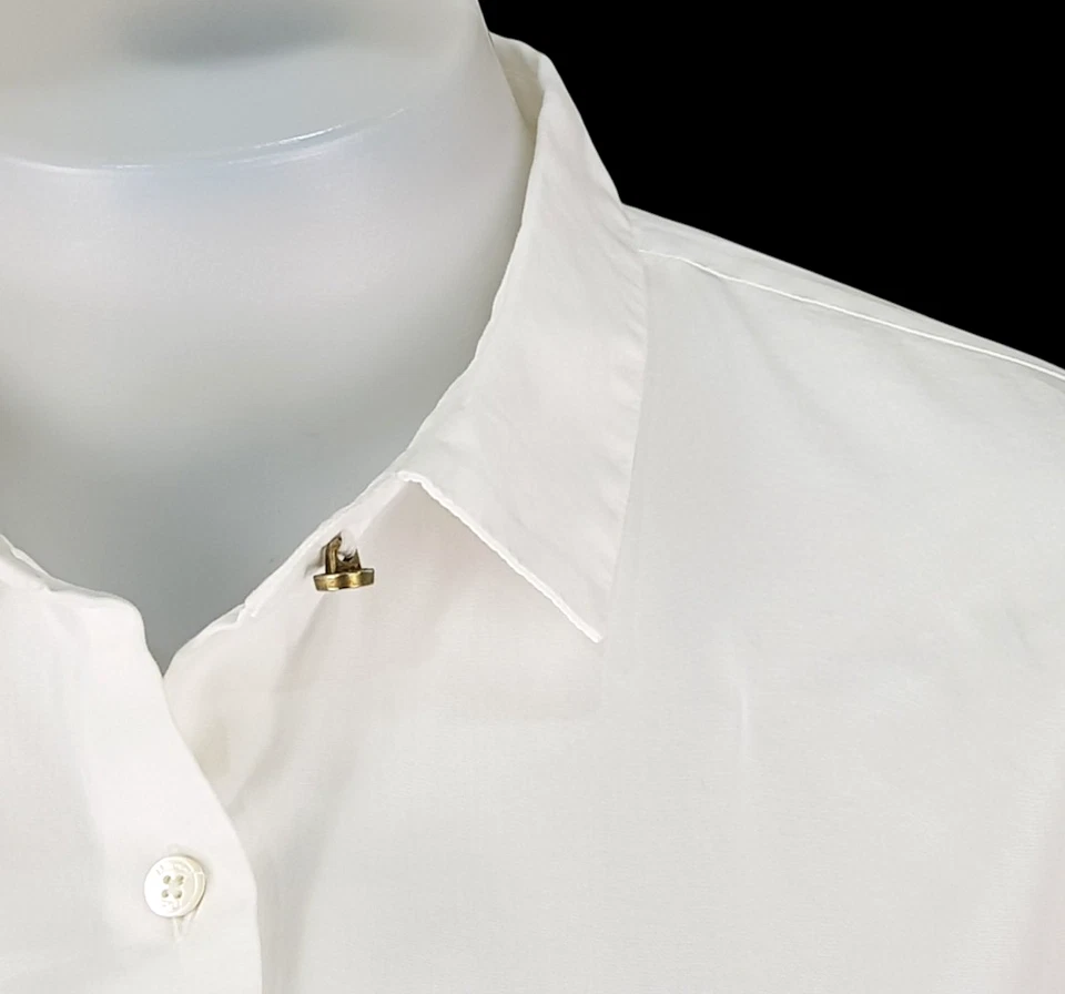 CAMISA DE NOCHE MASSIMO DUTTI Mujer Blanca L/S Formal - M - PVP £119 Foto 2 de 4