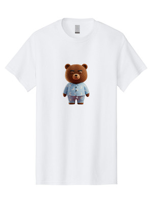 Teddy-Bear-In-Pajamas-5 Mens Graphic Tee, 100% Cotton, Casual Summer Wear