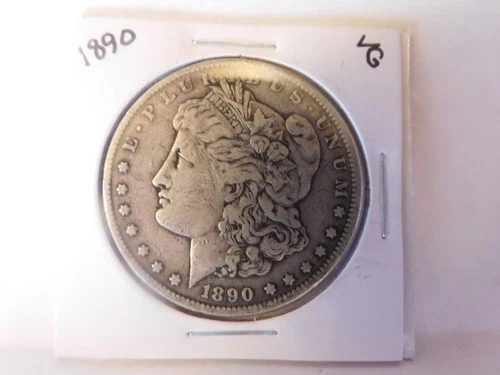 1890 Morgan Silver Dollar, 90% Silver, Very Good, Philadelphia Mint