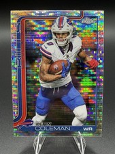2025 Topps Chrome Football #30 Keon Coleman - Pulsar Refractor - Buffalo Bills