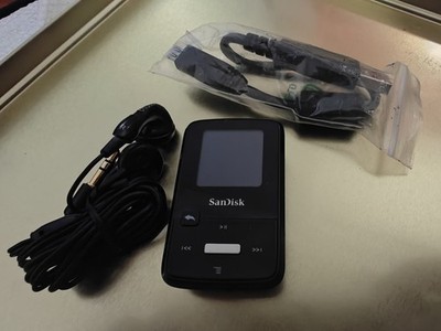 SanDisk Sansa Clip Zip (4GB) Digital Media MP3 Player Black Rockbox Great Condi