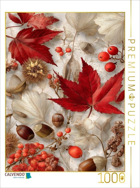 Calvendo Puzzle Maple Leaves, The Warm Colors Of Autumn | 1000 Pieces, Finished-image