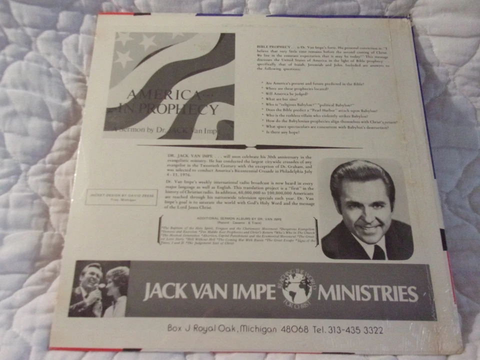 AMERICA IN PROPHECY A SERMON BY DR. JACK VAN IMPE LP NEW TELEVANGELIST BIBLE - Image 2 of 4