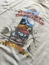 Vintage Y2K 2004 Harley Davidson Motorcycles Legendary Brandon FL XL Cream Shirt