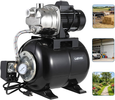 #ad 1.6 HP Shallow Well Pump Automatic Water Booster System with Pressure Tank $160.73