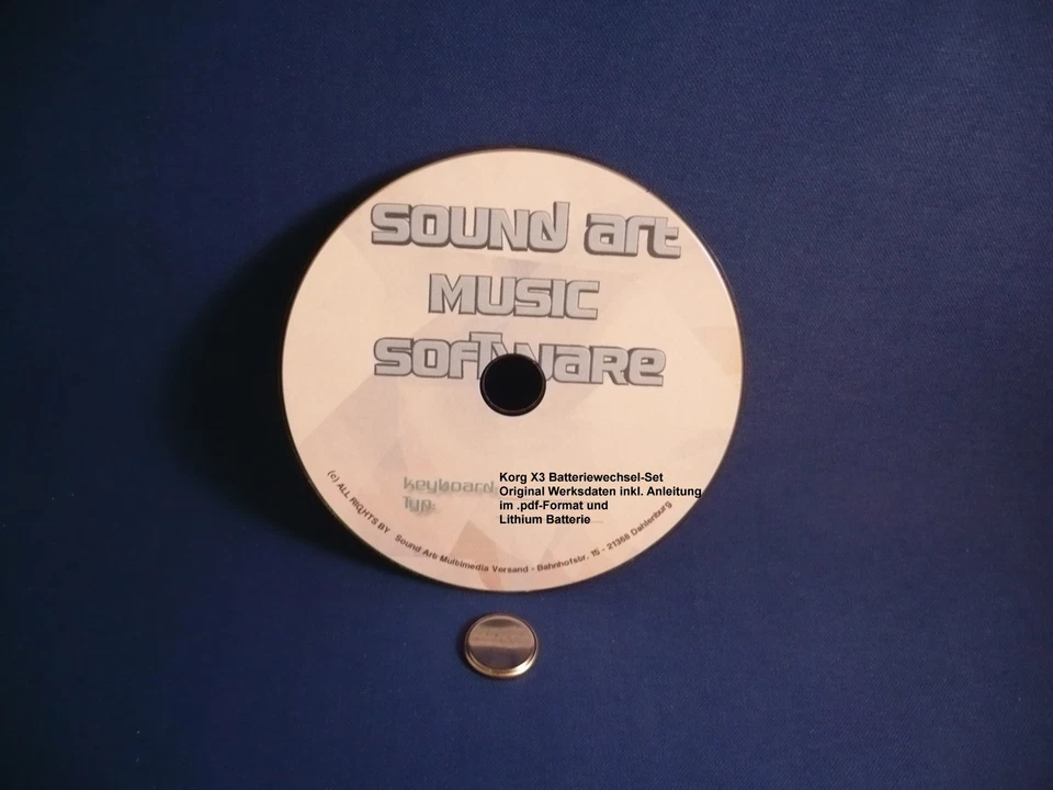 SOUND ART Korg X3 "BATTERIEWECHSEL SET" inkl. Daten + Batterie + Beschreibung !