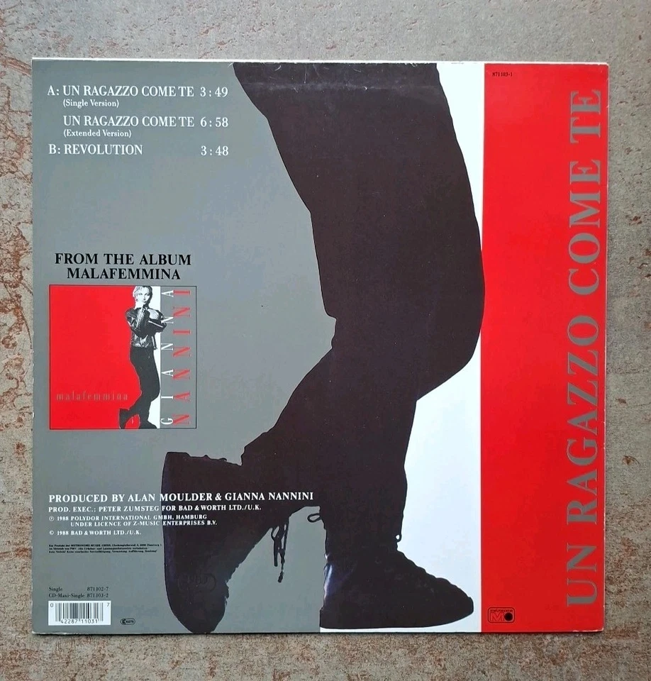 Gianna Nannini - Un Ragazzo Come Te Vinyl Metronome 12" Maxi 871 103-1 - Bild 2 von 3