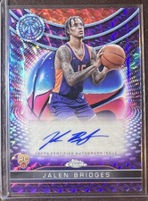 2025 Jalen Bridges AUTO PURPLE GEOMETRIC Topps Chrome No. TCRA-JB (RC) (AU)