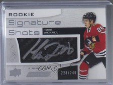 2018 Upper Deck Engrained Rookie Signature Shots /249 Henri Jokiharju Auto 3xv