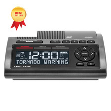 Midland - WR400 Weather Radio Deluxe - NOAA Emergency Alert WR400, Gray