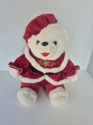 VINTAGE 2000 Christmas DanDee Plush Bear 13''