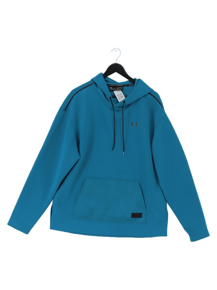 Under Armour Men's Hoodie XL Blue 100% Polyester Pullover