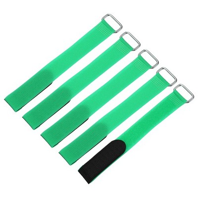 5Pcs Battery Tie Down Straps 0.8x8'' Nylon Hold Down Hook Loop Straps, Green