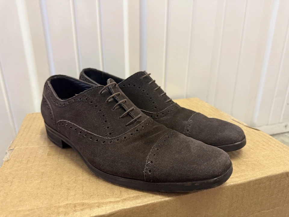 Ermenegildo Zegna Couture brown suede dress shoes men’s US 10 $975 MSRP - Image 2 of 4