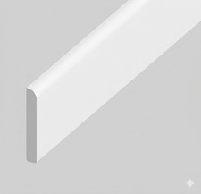  5 metre - 40mm PVC PLASTIC TRIM.   WHITE