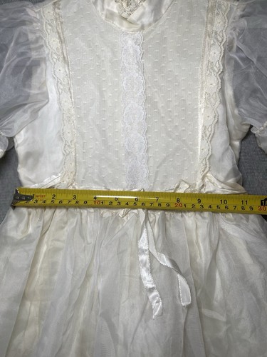 Abito vintage Sears Roebuck & Company bambina taglia 7 pizzo panna - Foto 11 di 15