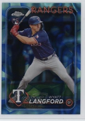 2024 Chrome Update Aqua & Blue Lava Lamp Refractor Wyatt Langford Rookie RC 19n6