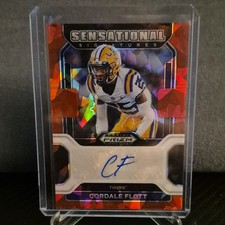 2023 Panini Chronicles Draft Cordale Flott LSU Sensational Signatures Red Ice A…
