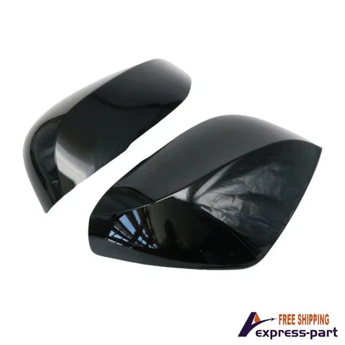 Black Left+Right Gloss Mirror Cover Caps For Infiniti QX30 Q50 Q60 Q70 2014-2021