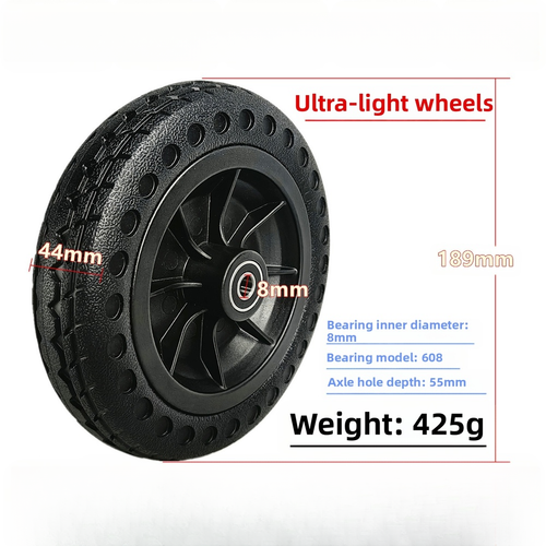 8 Inch Front Wheel Solid Tire Puncture Resistance Rubber Abrasion Resistance - Zdjęcie 2 z 14