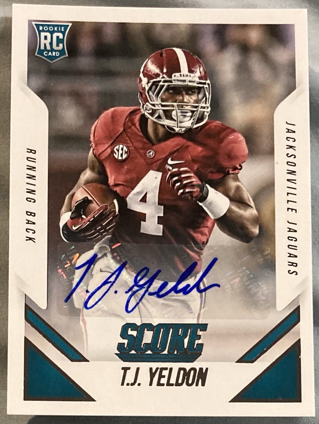 TJ Yeldon Panini Score #390 Autograph