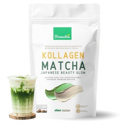Biomatea Ceremonial Matcha Collagen Latte Pulver 150g