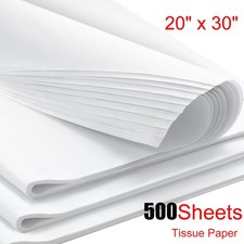 500-Sheets Bulk Premium Gift Wrap Tissue Paper White 20 X 30 For Crafts Gift