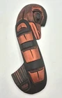 PACIFIC NW SALISH SEAHORSE CEDAR CARVING SIGNED BY ARTIST CHARLIE GEORGE PO