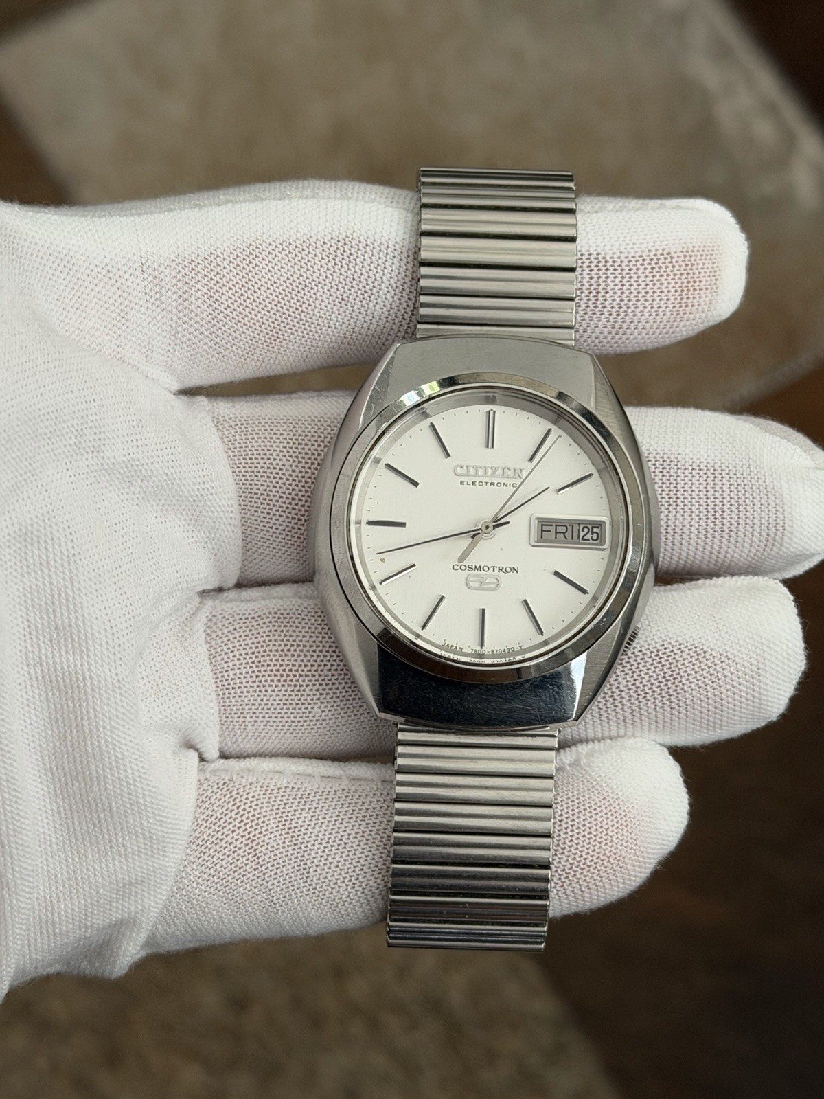 Rare Vintage Citizen Cosmotron 7804 Men’s Classic Quartz Dress Watch JDM 1970s